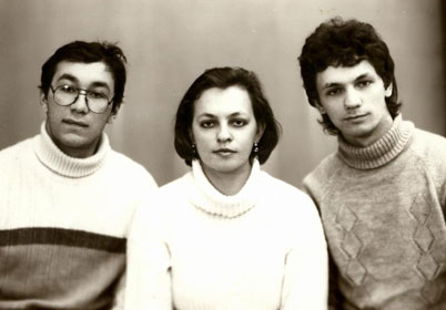 Женя Кобзев, его сестра Люба и Мурат